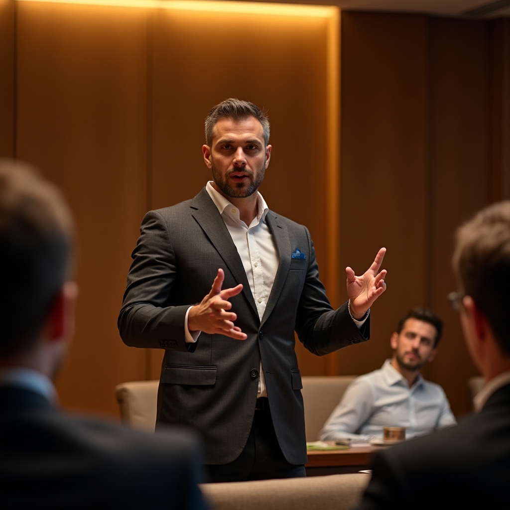 Lektor vede workshop aktivního naslouchání v zákaznickém centru